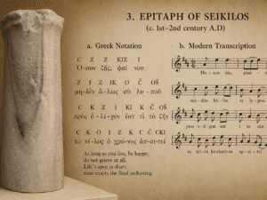 Epitafio de Sícilo - Transcripción moderna
